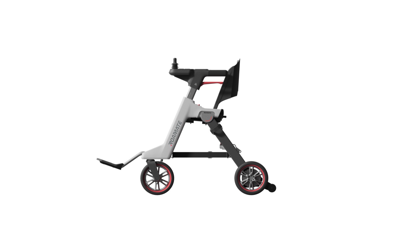 Roamate electric wheelchair mode side view